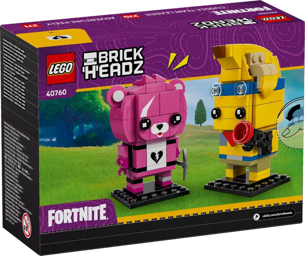 lego fortnite 40760 adventure peely & cuddle team leader brickheadz (1)