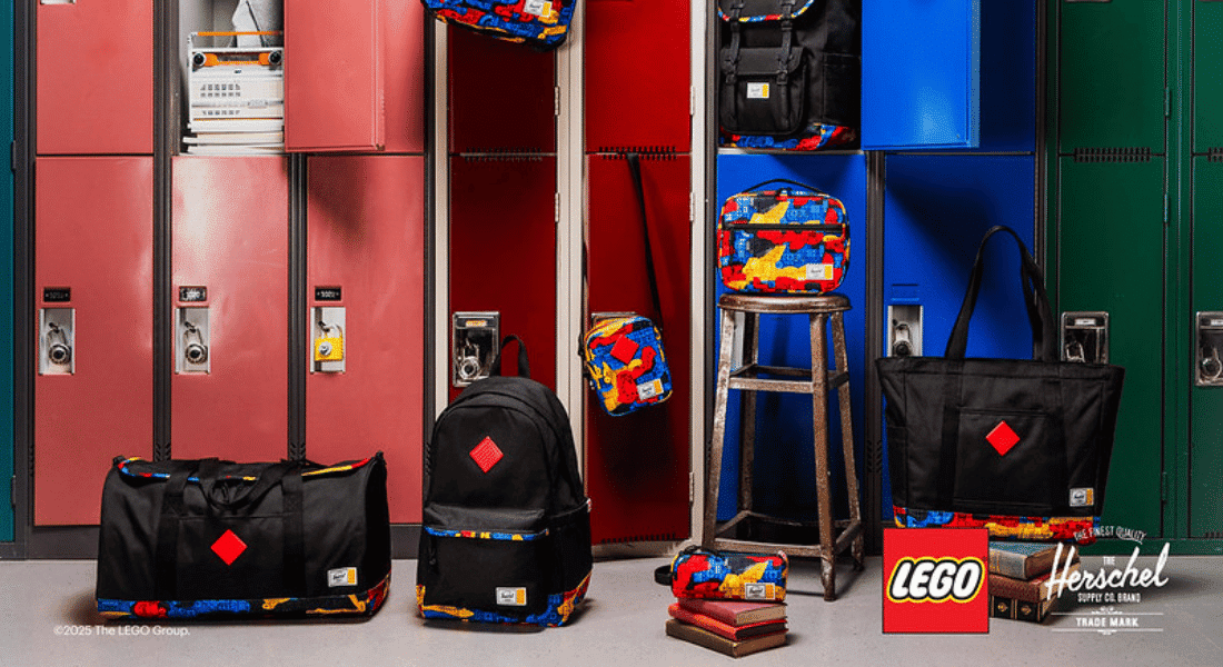 LEGO x Herschel rug- en handtassencollectie verkrijgbaar via LEGO