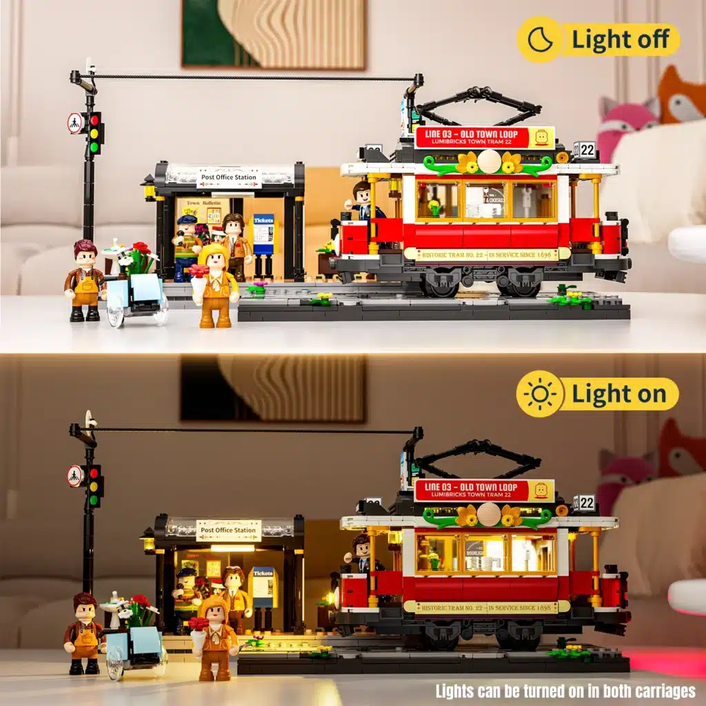 lumibricks l9084 heritage tram and station (3)