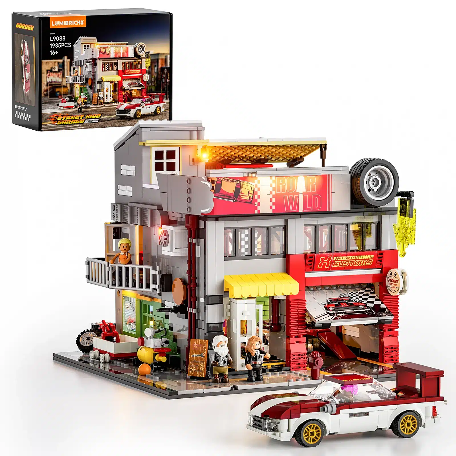 lumibricks l9088 street mod garage