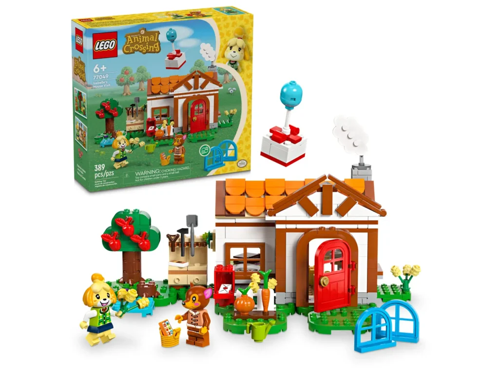 lego animal crossing 77049 isabelle's house visit