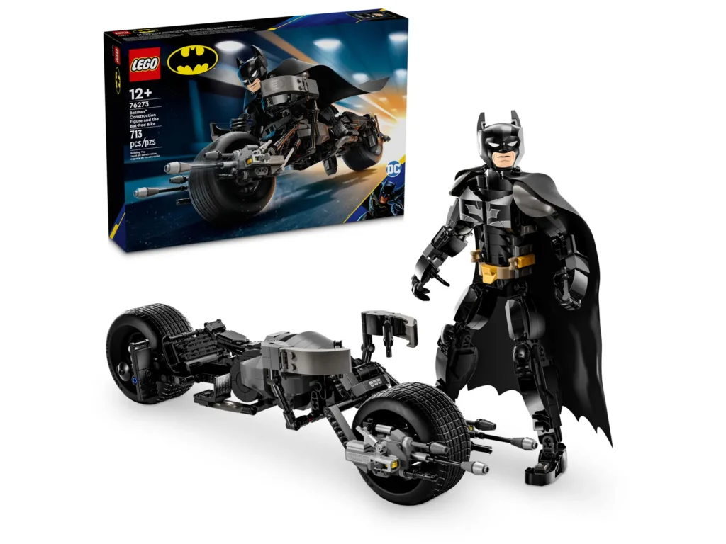 lego dc 76273 batman construction figure and the bat pod bike