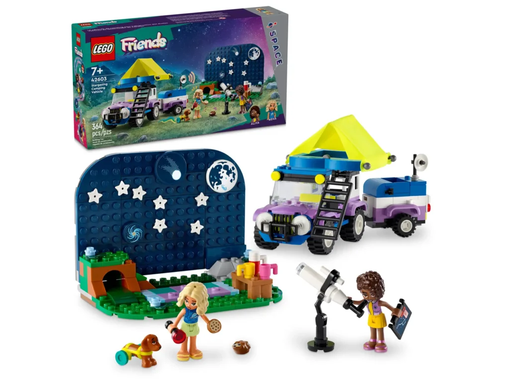 lego friends 42603 stargazing camping vehicle