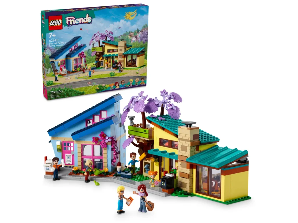 lego friends 42620 olly and paisley's family houses