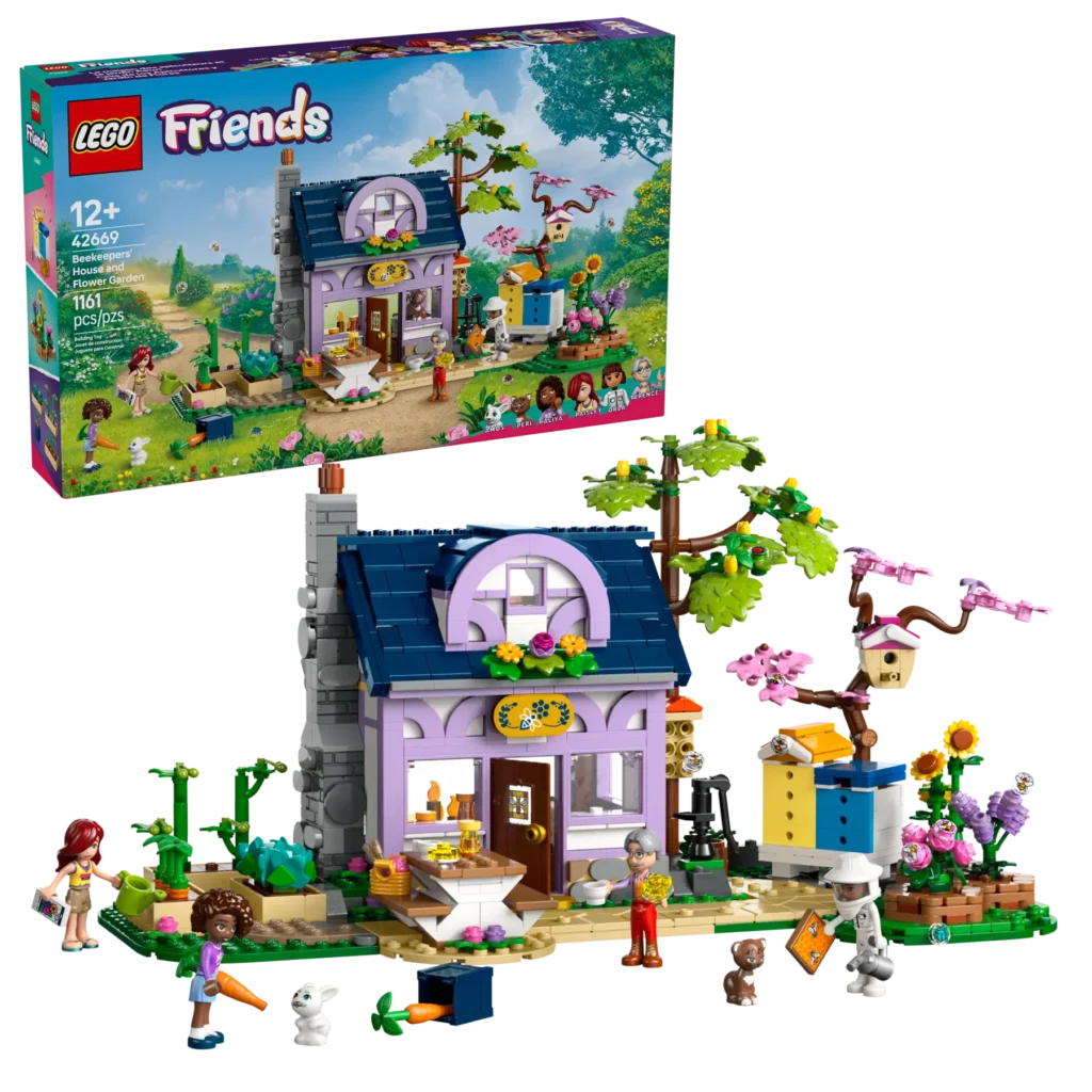 lego friends 42669 beekeepers' house and flower garden