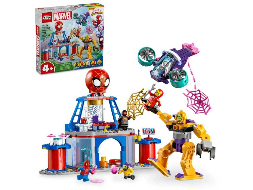lego marvel 10794 team spidey web spinner headquarters