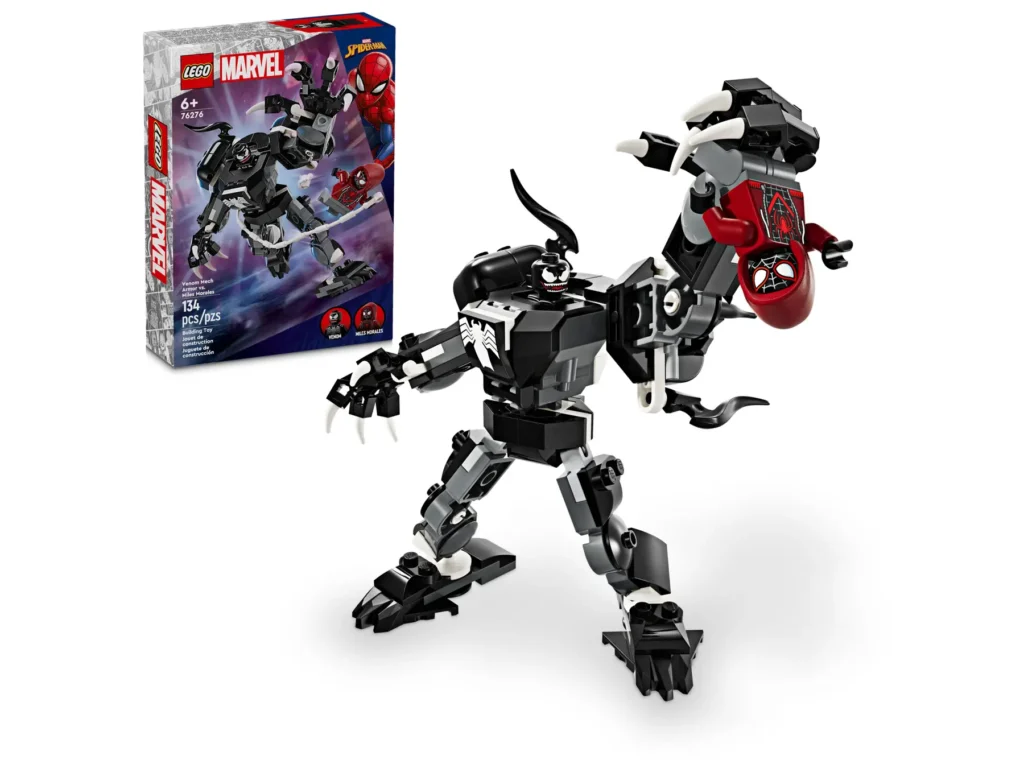 lego marvel 76276 venom mech armor vs. miles morales