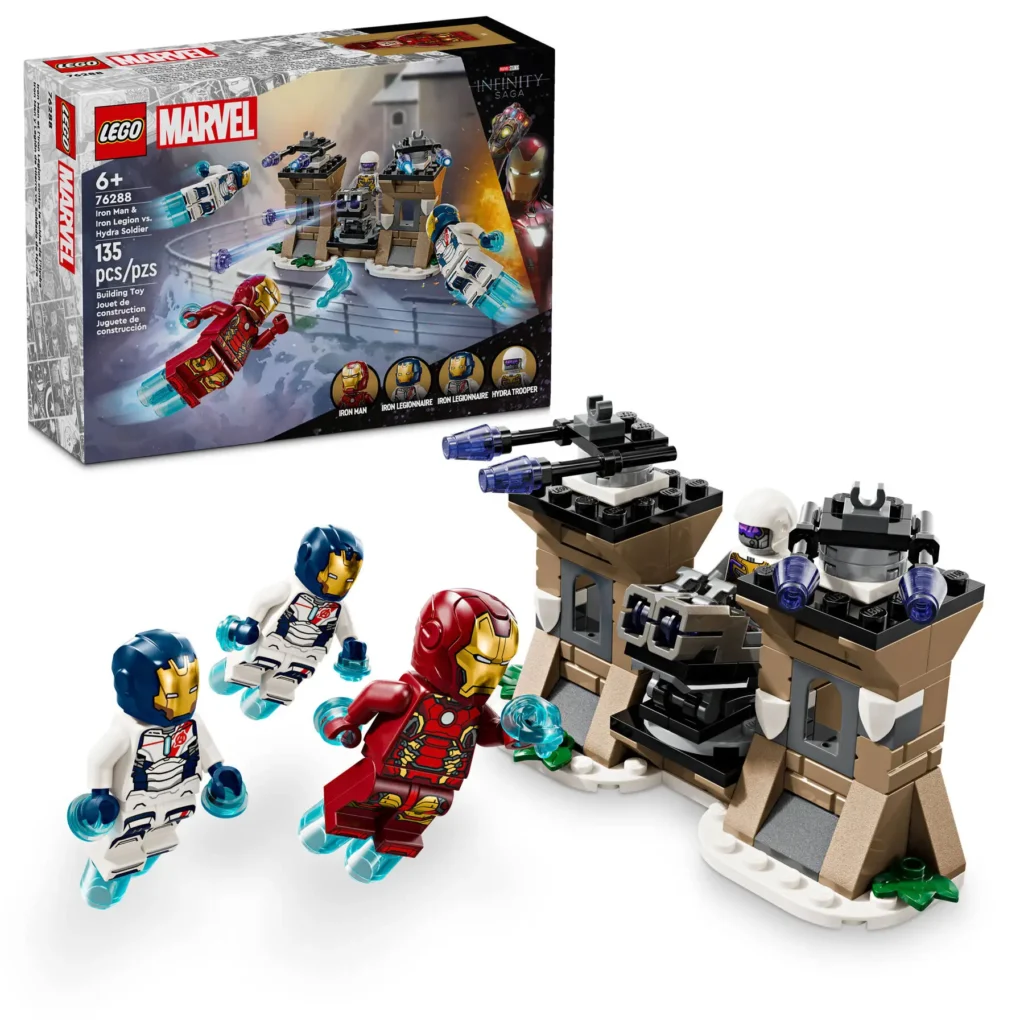 lego marvel 76288 iron man & iron legion vs. hydra soldier