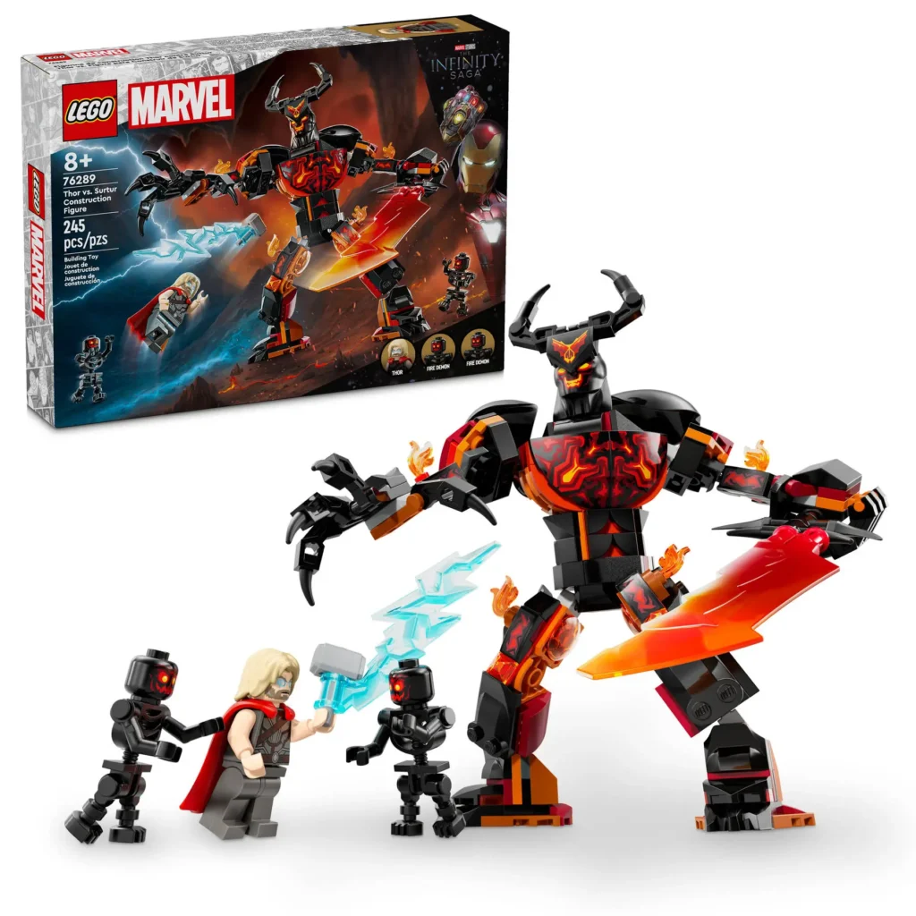 lego marvel 76289 thor vs. surtur construction figure