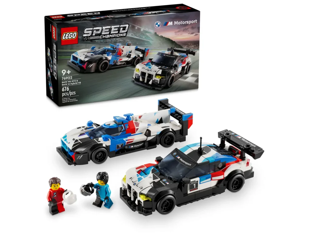 lego speed champions 76922 bmw m4 gt3 & bmw m hybrid v8