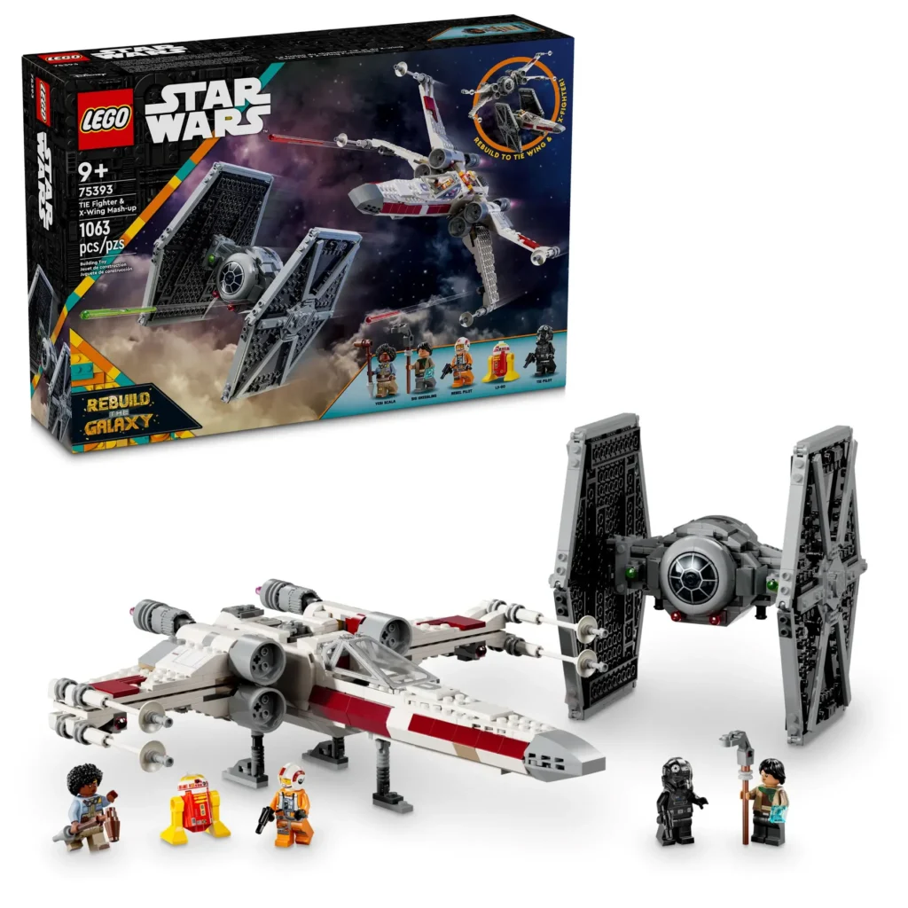 lego star wars 75393 tie fighter & x wing mash up