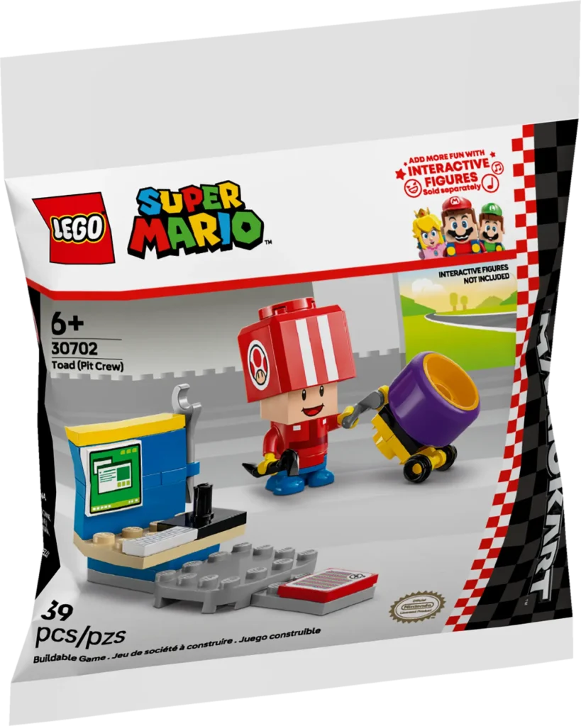 lego super mario 30702 toad (pit crew)