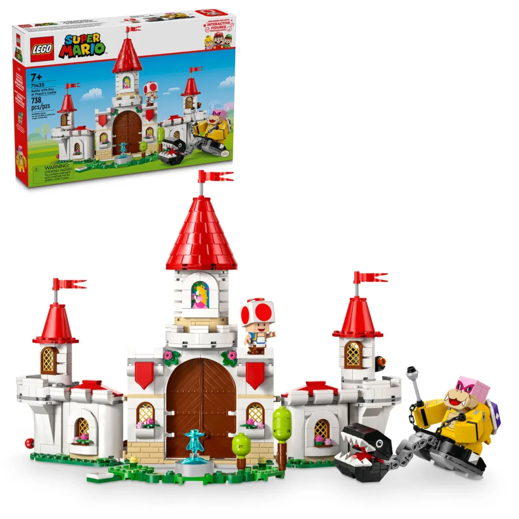 lego super mario 71435 battle with roy at peach's castle