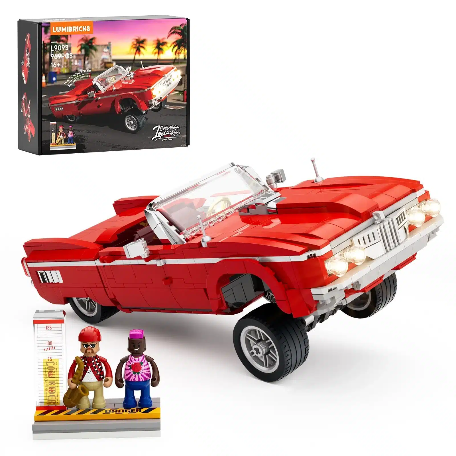 lumibricks l9093 collectible low rider big red