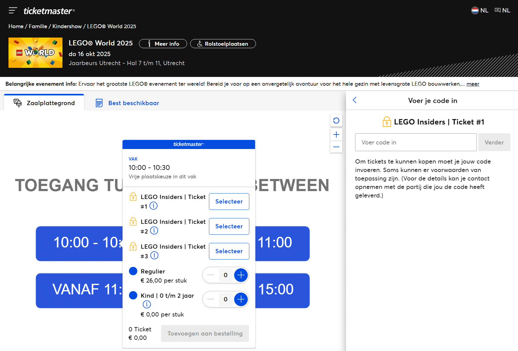 korting op een lego world 2025 ticket