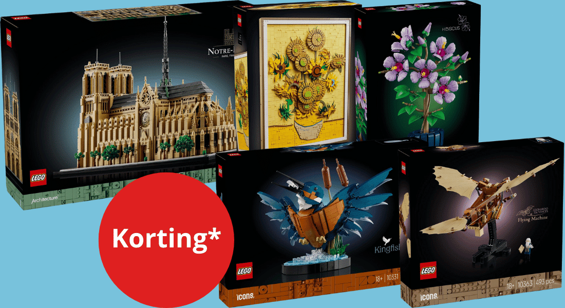 Korting op LEGO Eyecatchers voor in huis bij Bol. – diverse sets voor laagste prijs ooit