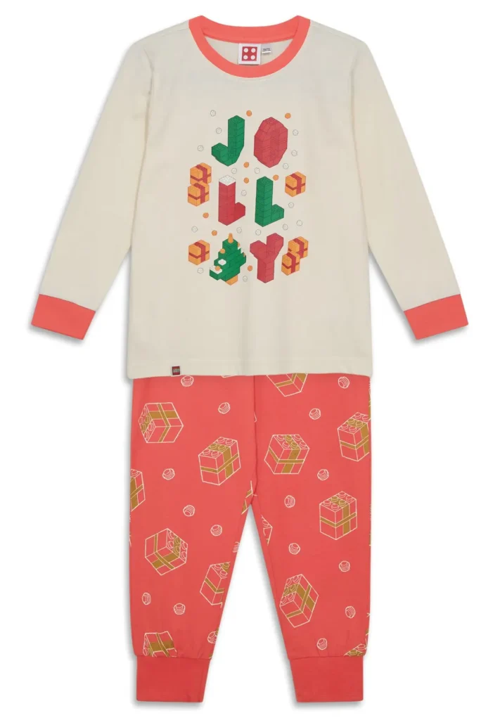lego kerstpyjama voor kinderen – gebroken wit