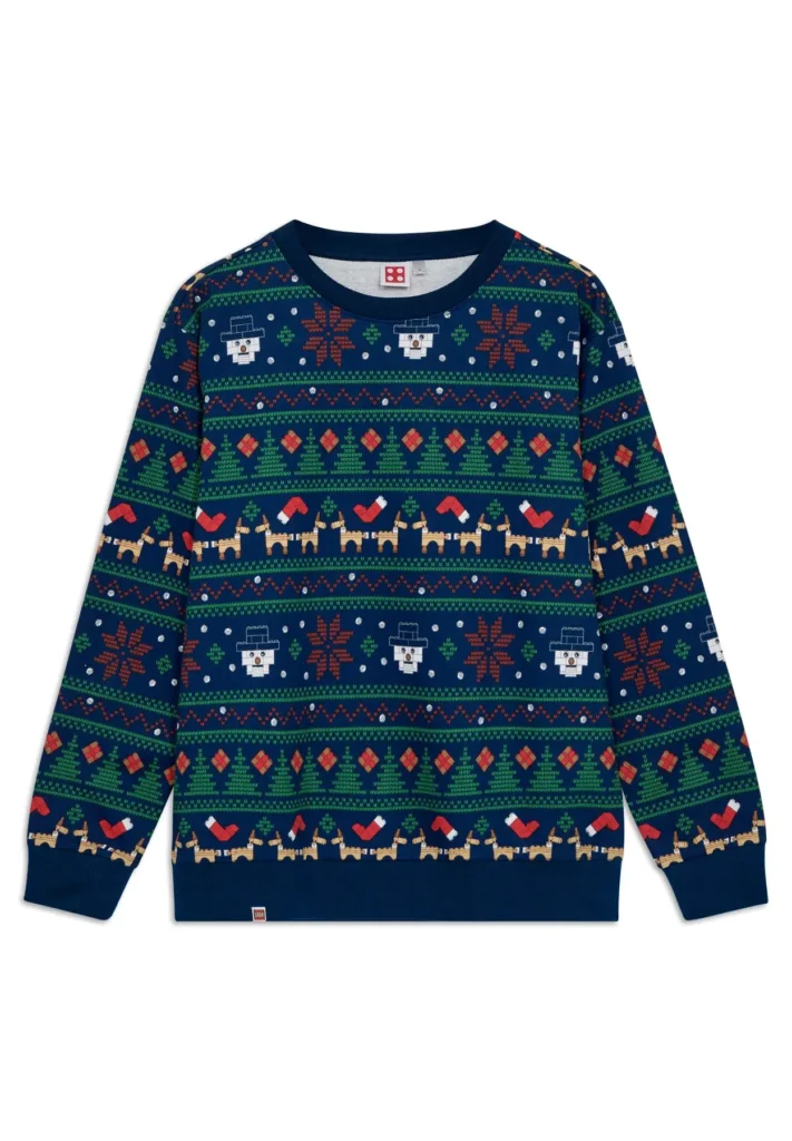 lego kerstsweatshirt voor volwassenen donkerblauw