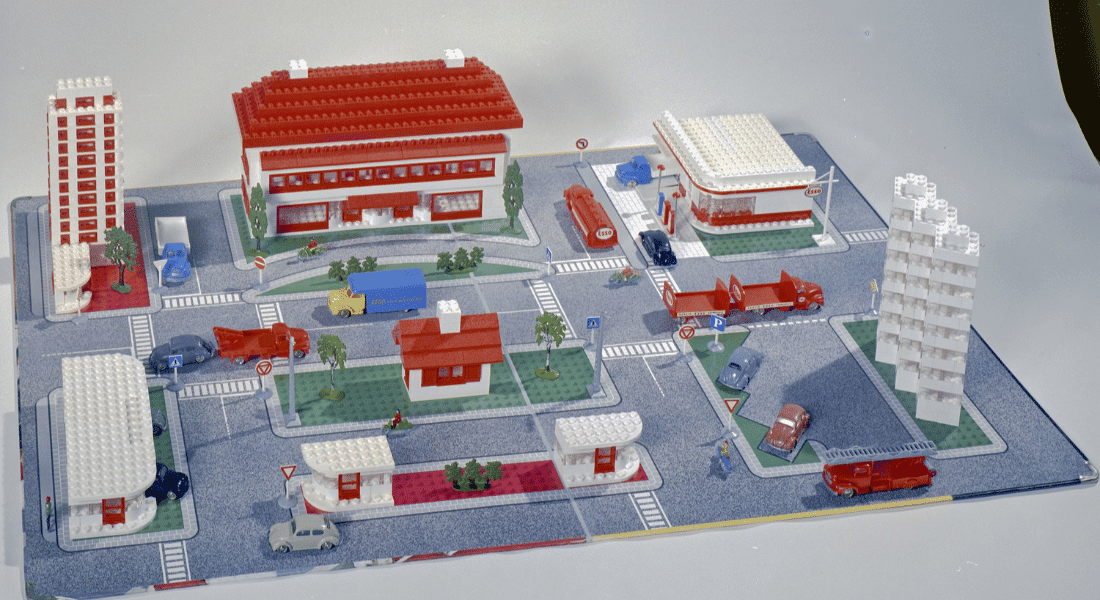 lego town plan uit 1955
