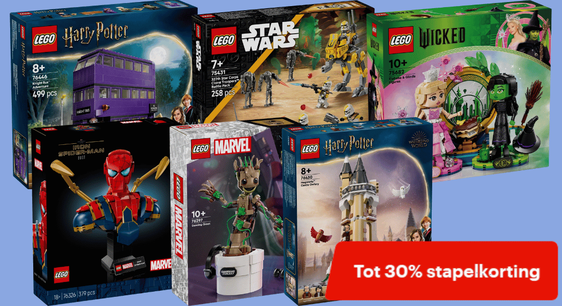 stapelkorting op lego sets bij bol