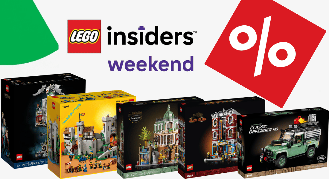 30% korting op geselecteerde lego sets tijdens lego insiders weekend 2025