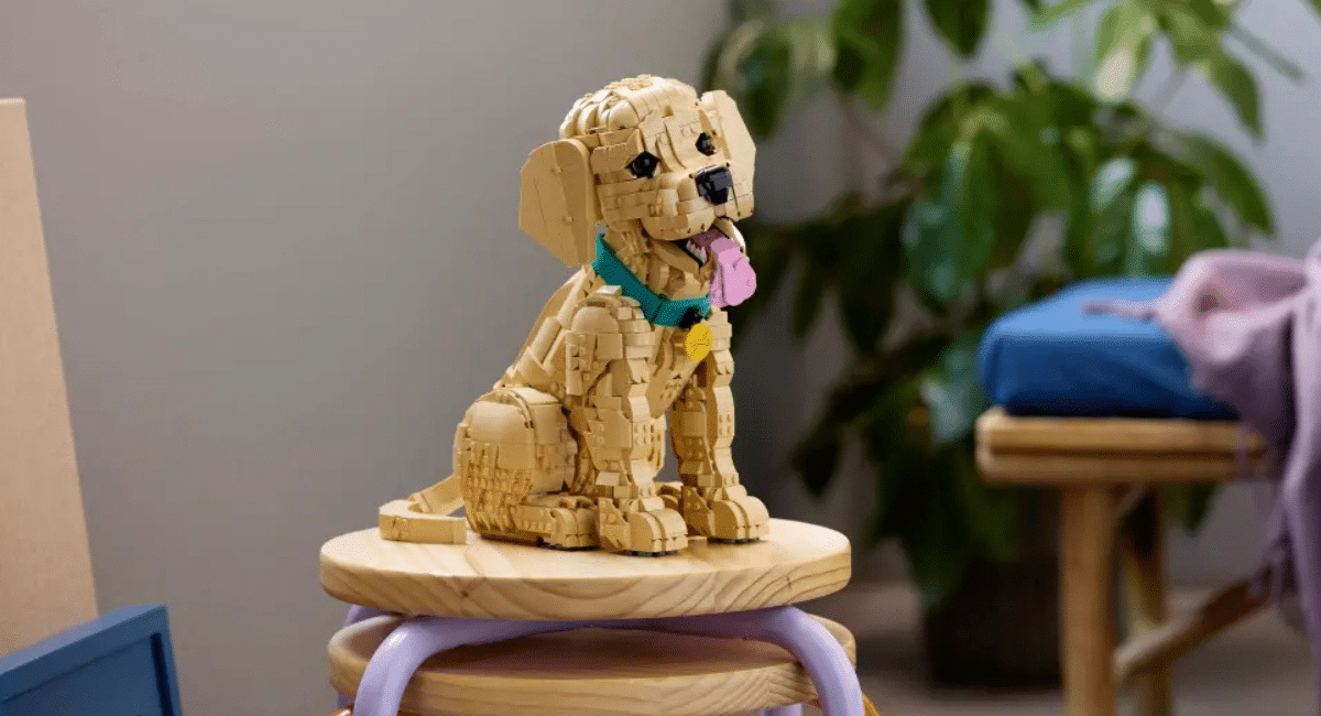 Adopteer de LEGO Icons 11384 Golden Retriever Puppy – verschijnt in februari