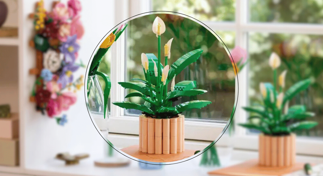 lego botanicals 11504 potted peace lily