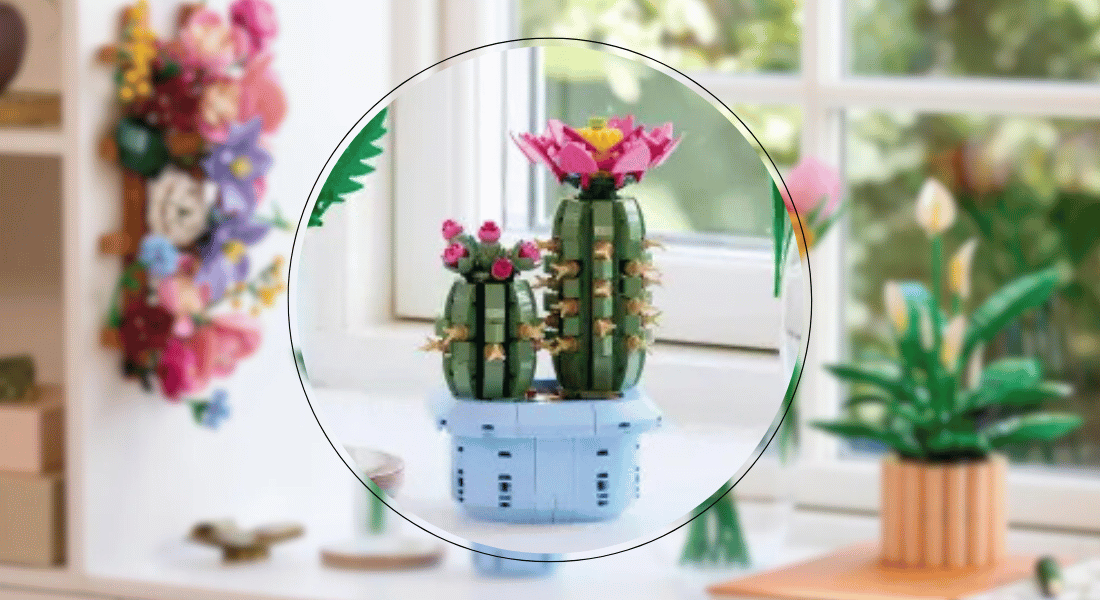 lego botanicals 11509 blooming cactus in a pot