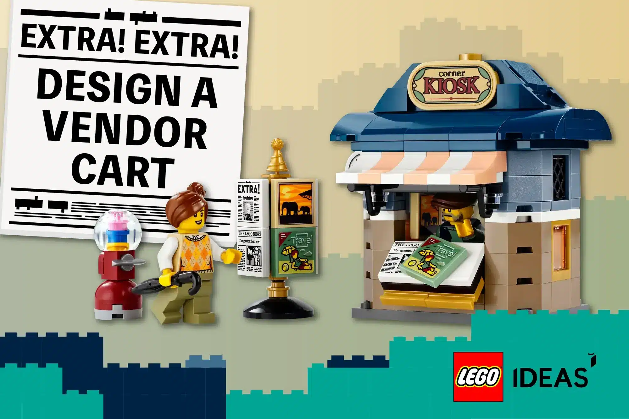 Ontwerp een verkoopkar en maak kans op prijzen met de LEGO Ideas Design a Vendor Cart bouwwedstrijd