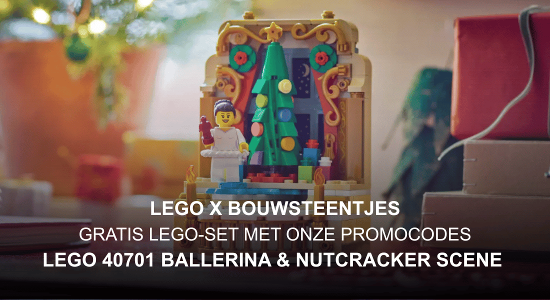 Vraag hier jouw code aan voor de gratis LEGO 40701 Ballerina & Nutcracker Scene GWP