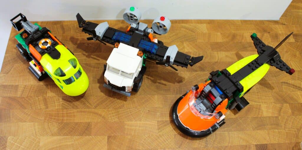 lego city 60505 airplane, service truck & hovercraft remix 09