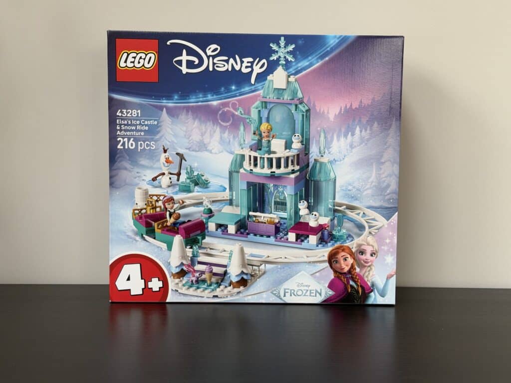 lego disney 43281 elsas ice castle and snow ride box