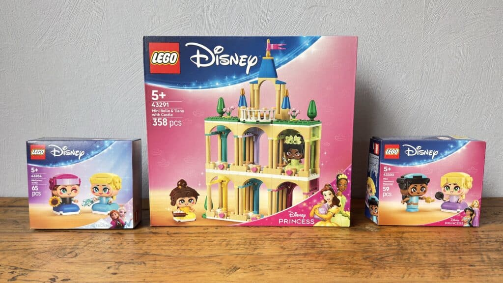 lego disney 43291 mini belle and tiana with castle 43303 mini jasmine and rapunzel 43284 mini anna and elsa2