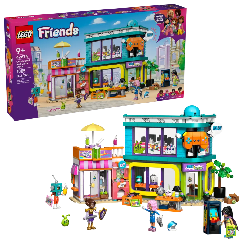 lego friends 42674 comic book and game shop (1)