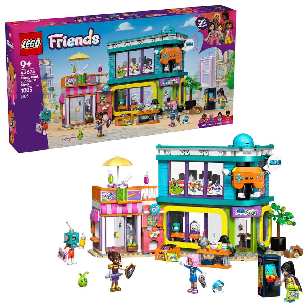 lego friends 42674 comic book and game shop