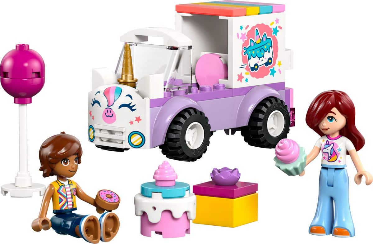 lego friends 42675 unicorn cake delivery car