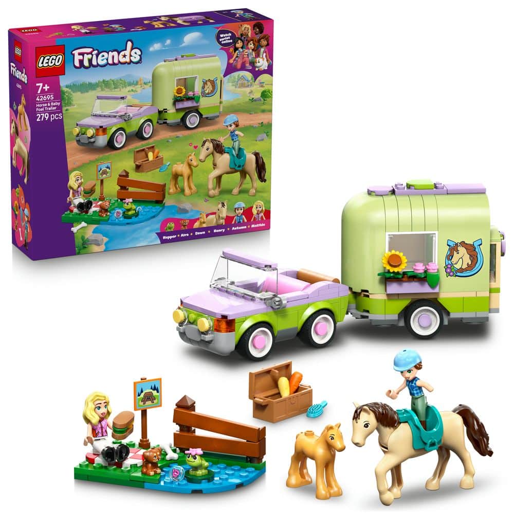 lego friends 42695 horse & baby foal trailer