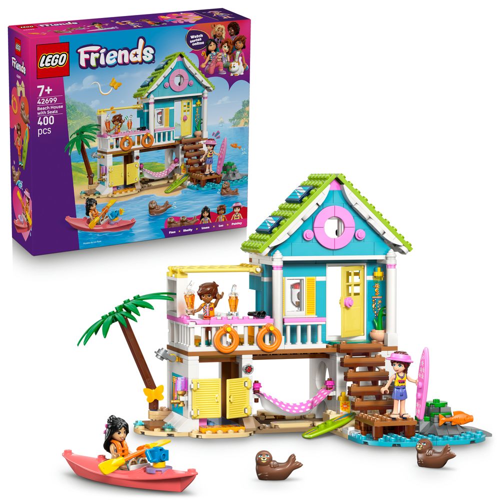 lego friends 42699 beach house with seals