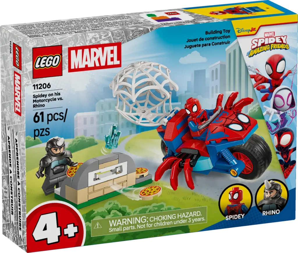 lego marvel 11206 spidey on his motorcycle vs. rhino (1)