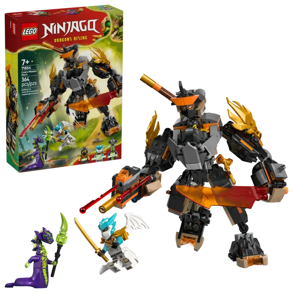 lego ninjago 71854 cole’s mission mech and dragon zane (1)