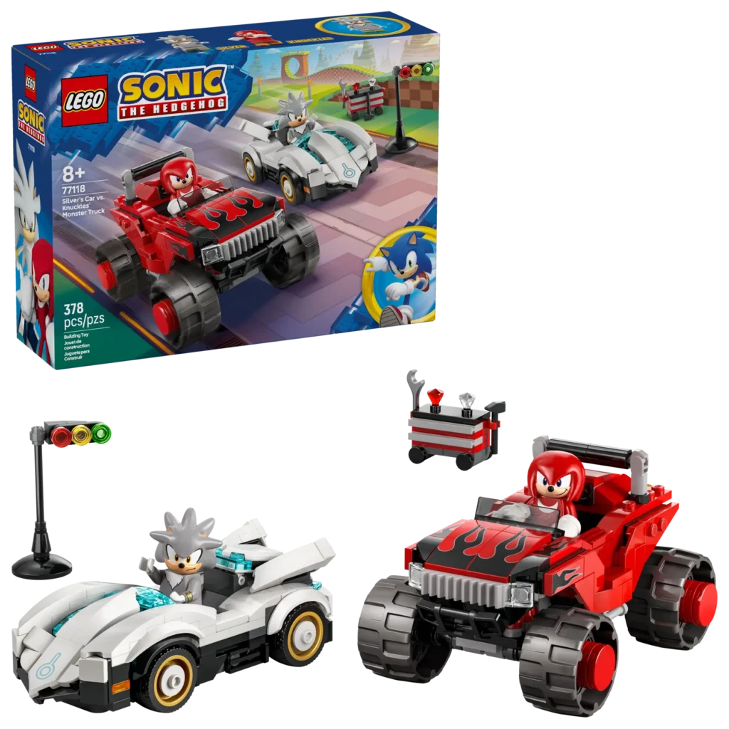 lego sonic 77118 silver’s car vs knuckles’ monster truck (1)