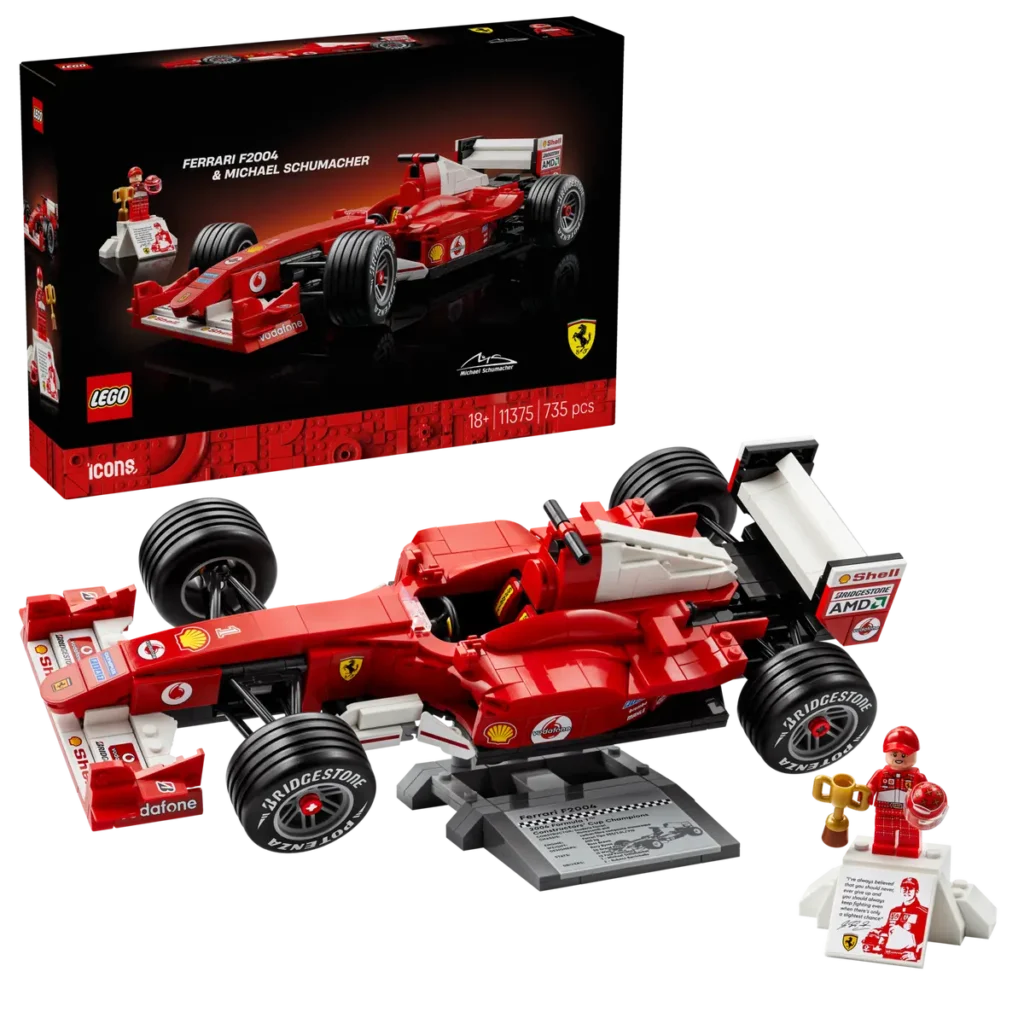 lego icons 11375 ferrari f2004 & michael schumacher (1)