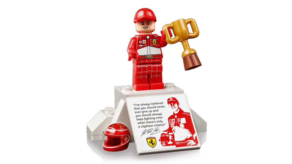 lego icons 11375 ferrari f2004 & michael schumacher (2)