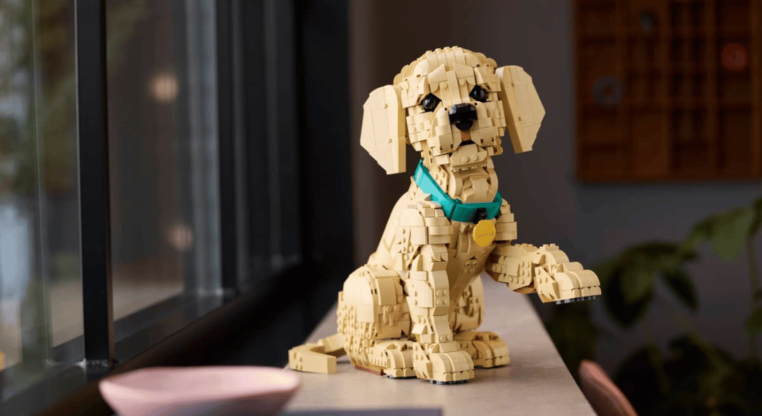 lego icons 11384 golden retriever puppy