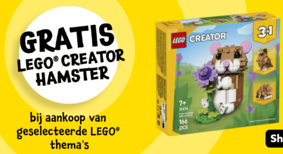 Gratis LEGO Hamster bij aankoop van geselecteerde sets