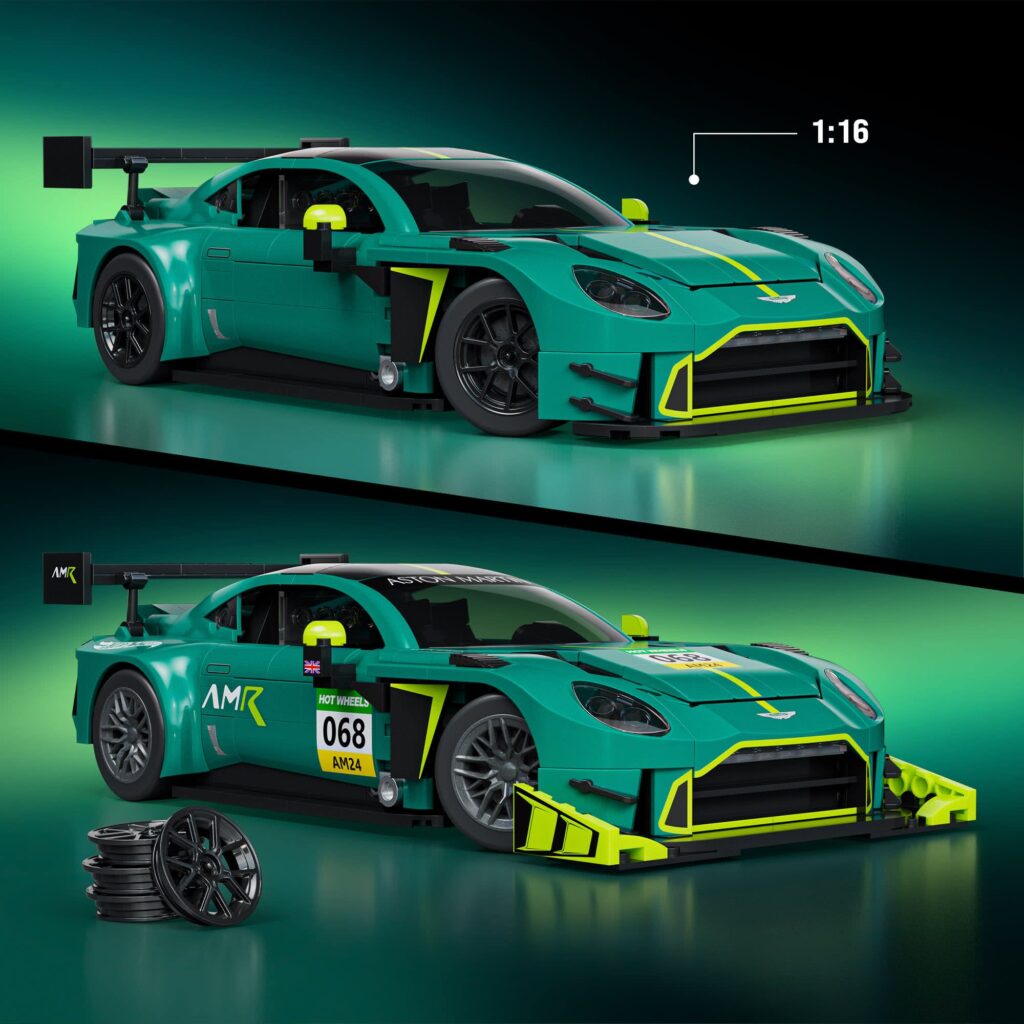 mattel brick shop hot wheels ’24 aston martin vantage gt3 (7)