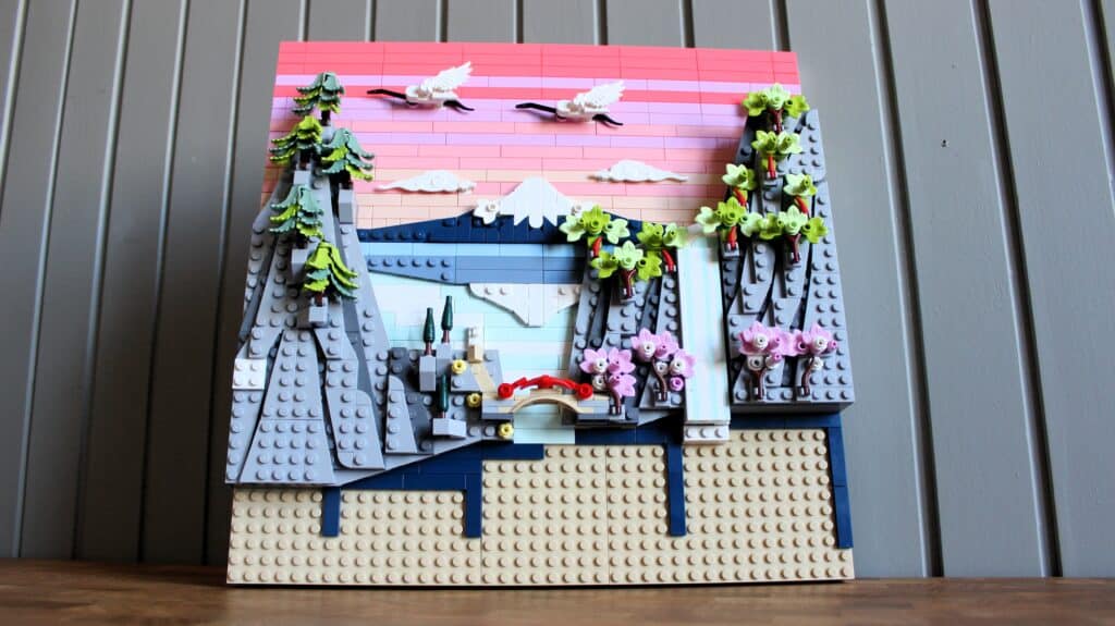 lego art 31218 japanese cherry blossom landscape 10