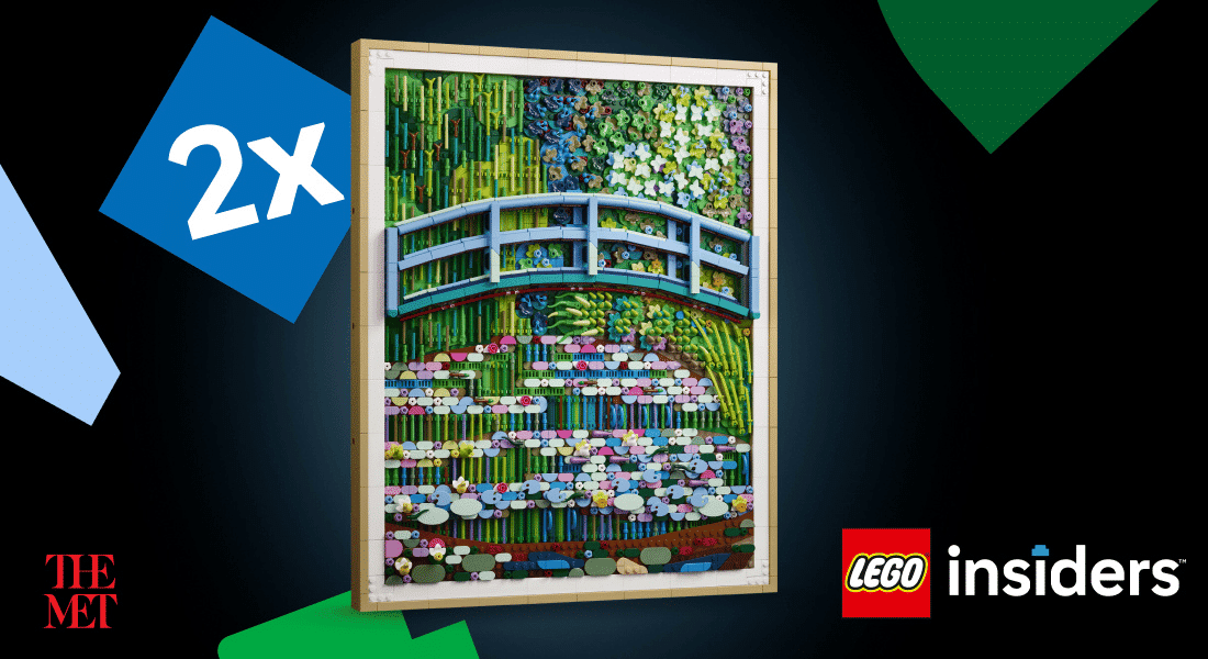 Dubbele Insiders-punten op LEGO Art Claude Monet – Brug over een vijver met waterlelies