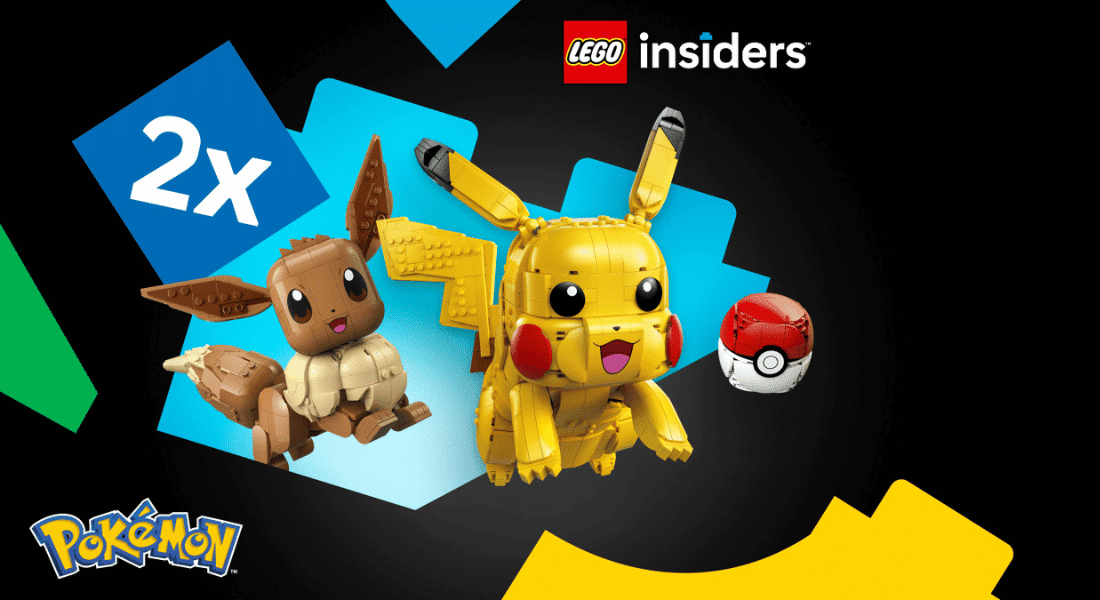 Dubbele LEGO Insiders-punten op LEGO Eevee en Pikachu & Pokéball