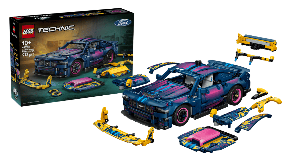 LEGO Technic 42236 Custom Garage Ford Mustang GT Car onthuld